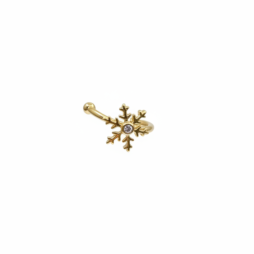 Ear cuff fiocco di neve