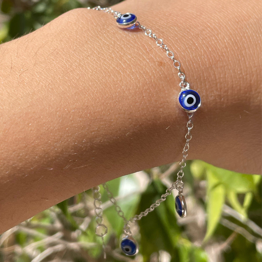 Bracciale con occhio di Allah pendenti