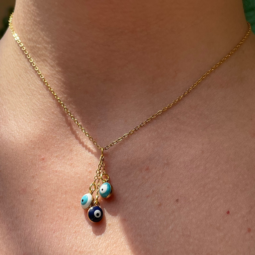 Collana con 3 occhi di allah pendenti