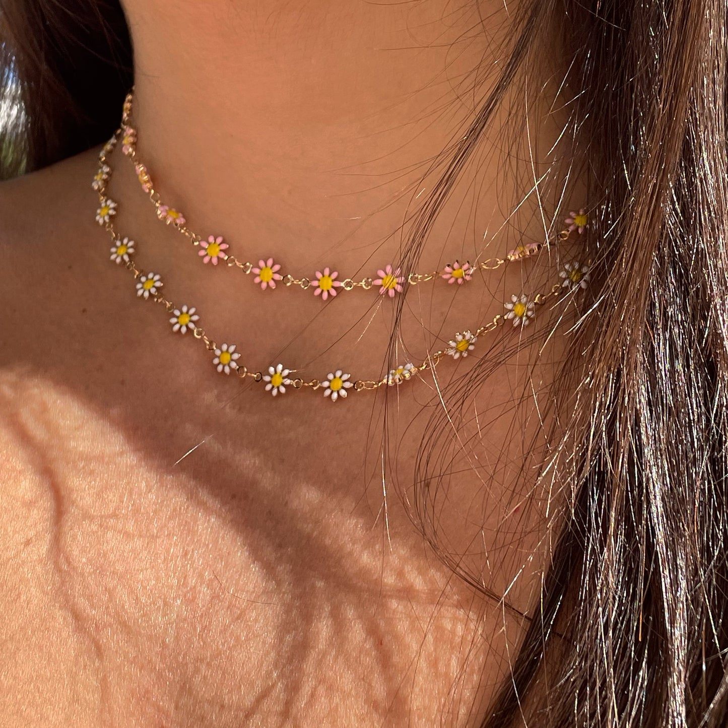 Collana con margherite in 9 colori