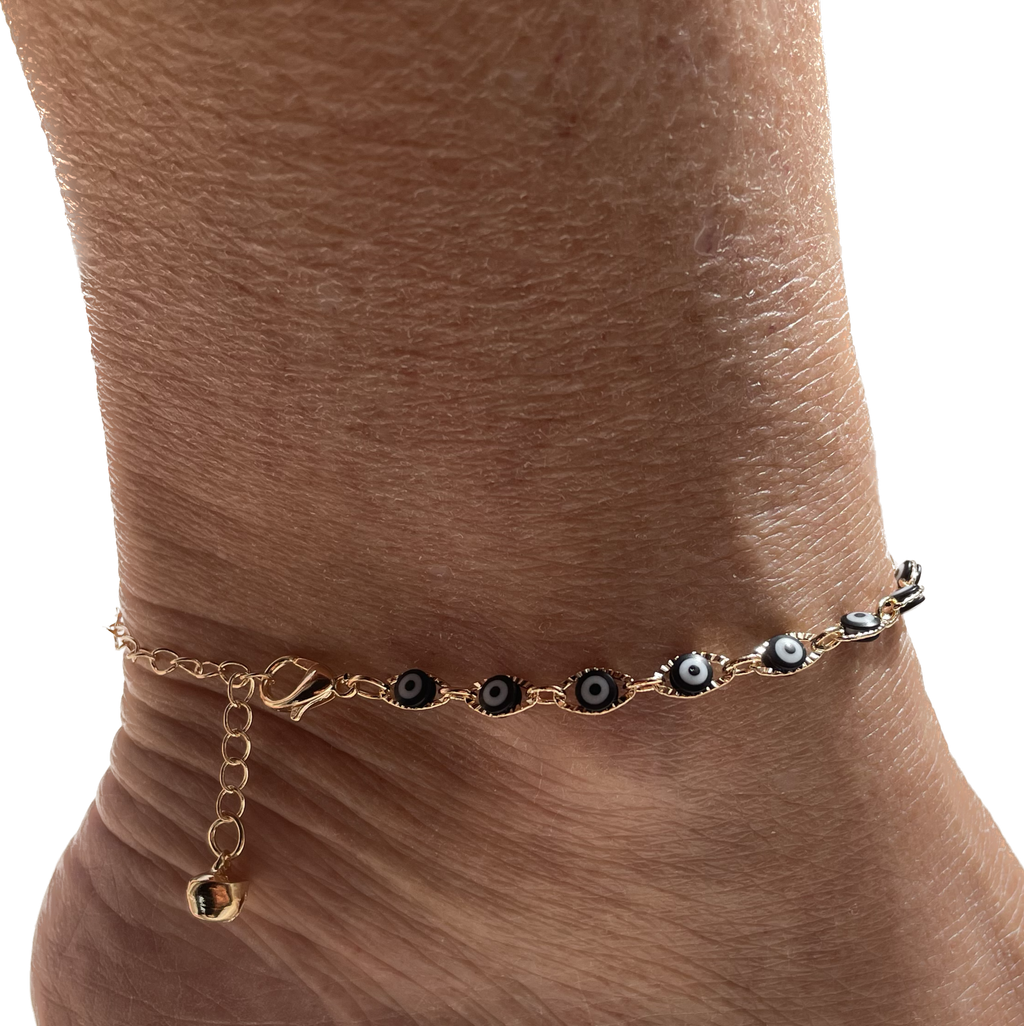Cavigliera in argento sterling 925, con ciondoli a forma di occhio di Allah e mano di Fatima/farfalla/croce/nodo celtico/cuore, per donne e ragazze, regolabile, 22,8-25,4-28 cm, Argento sterling Cavigliera in argento sterling 925, con ciondoli a forma di occhio di Allah e mano di Fatima/farfalla/croce/nodo celtico/cuore, per donne e ragazze, regolabile, 22,8-25,4-28 cm, Argento sterling