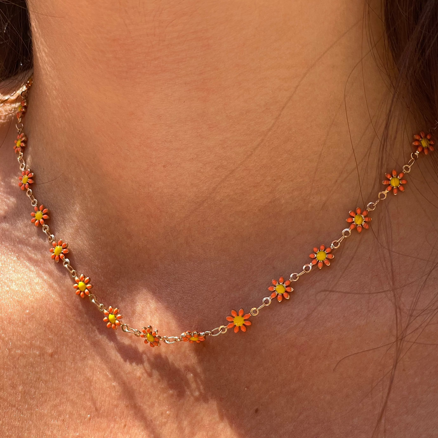 Collana con margherite in 9 colori