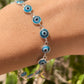 Bracciale con occhio di Allah celeste
