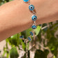 Bracciale con occhio di Allah celeste