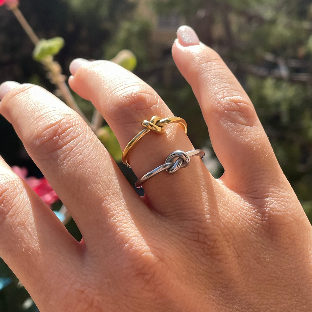 Anello nodo in 2 colori