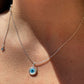 Set collana e orecchini occhio di Allah bianco e celeste