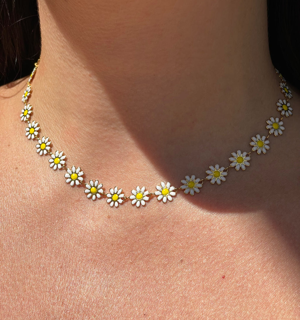 Collana margherite in fiore in 3 colori