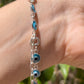 Bracciale con occhio di Allah celeste