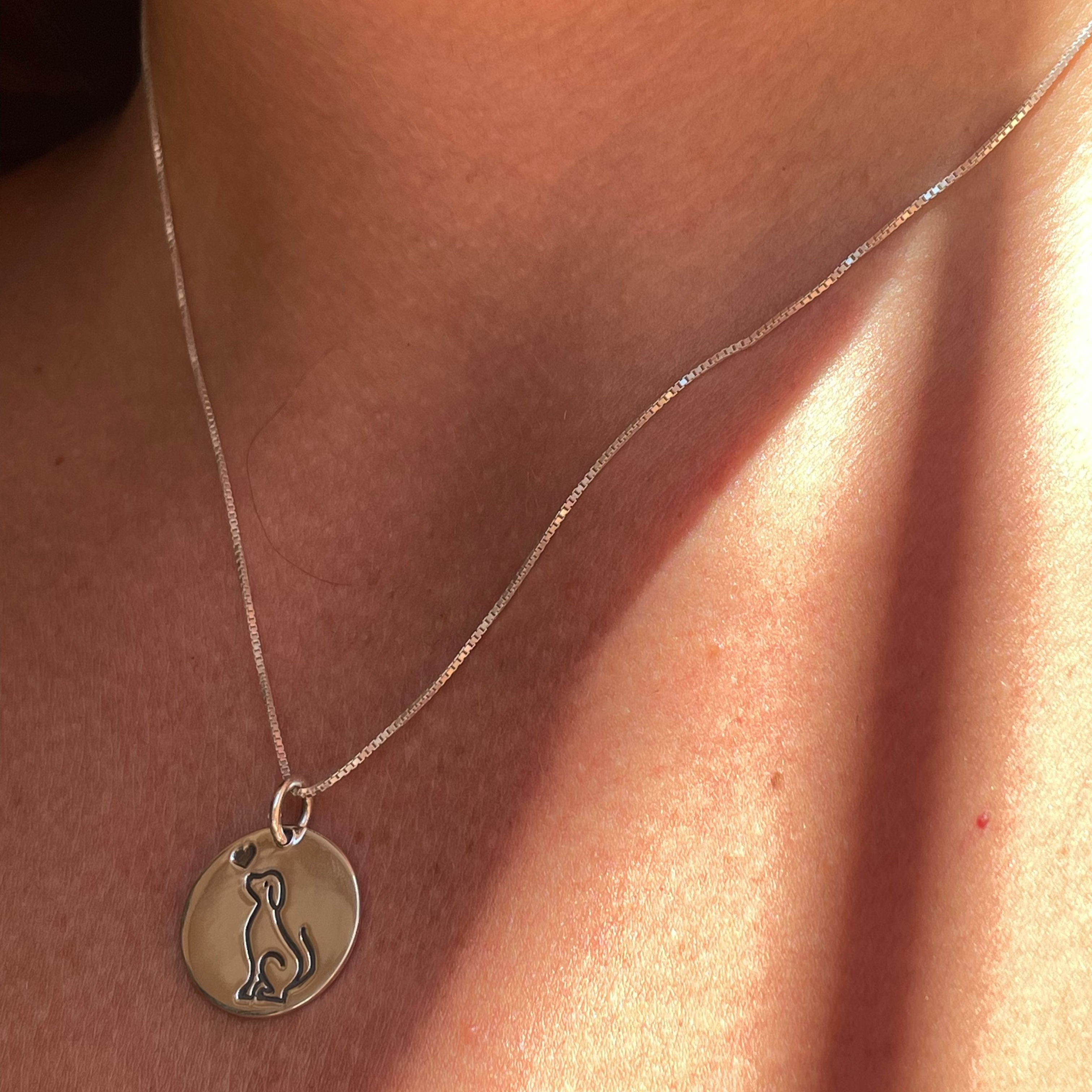 Collana con cane e cuore