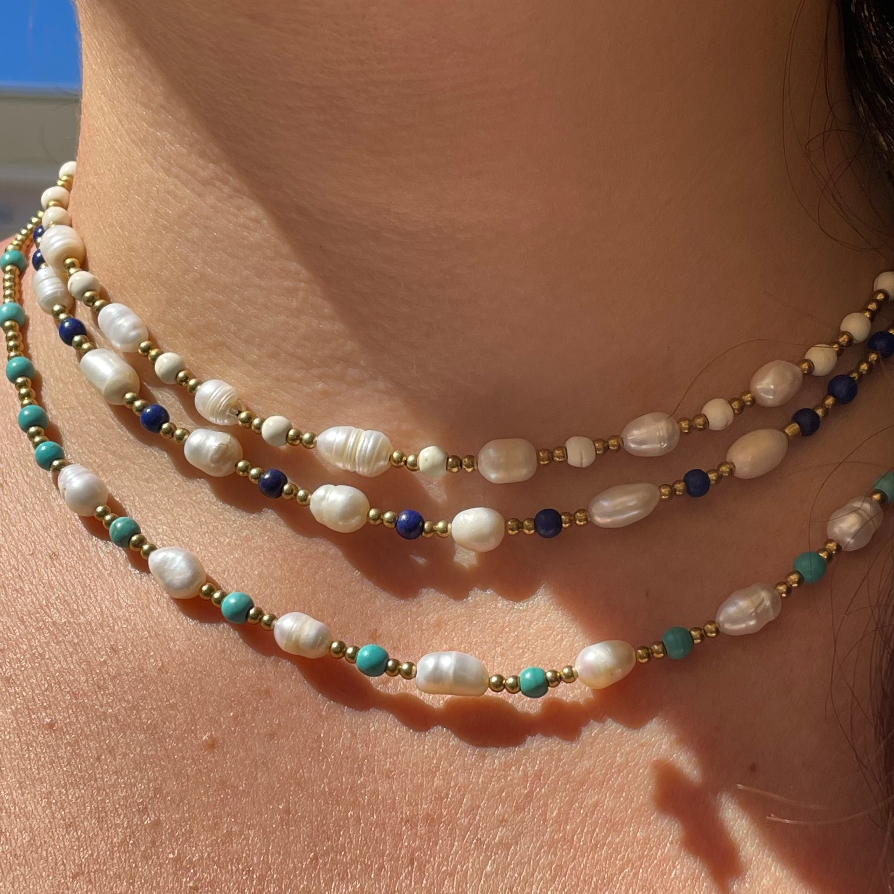 Collana tesori di fiume in 3 colori