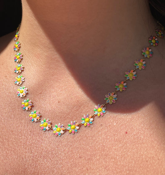 Collana margherite in 3 colori