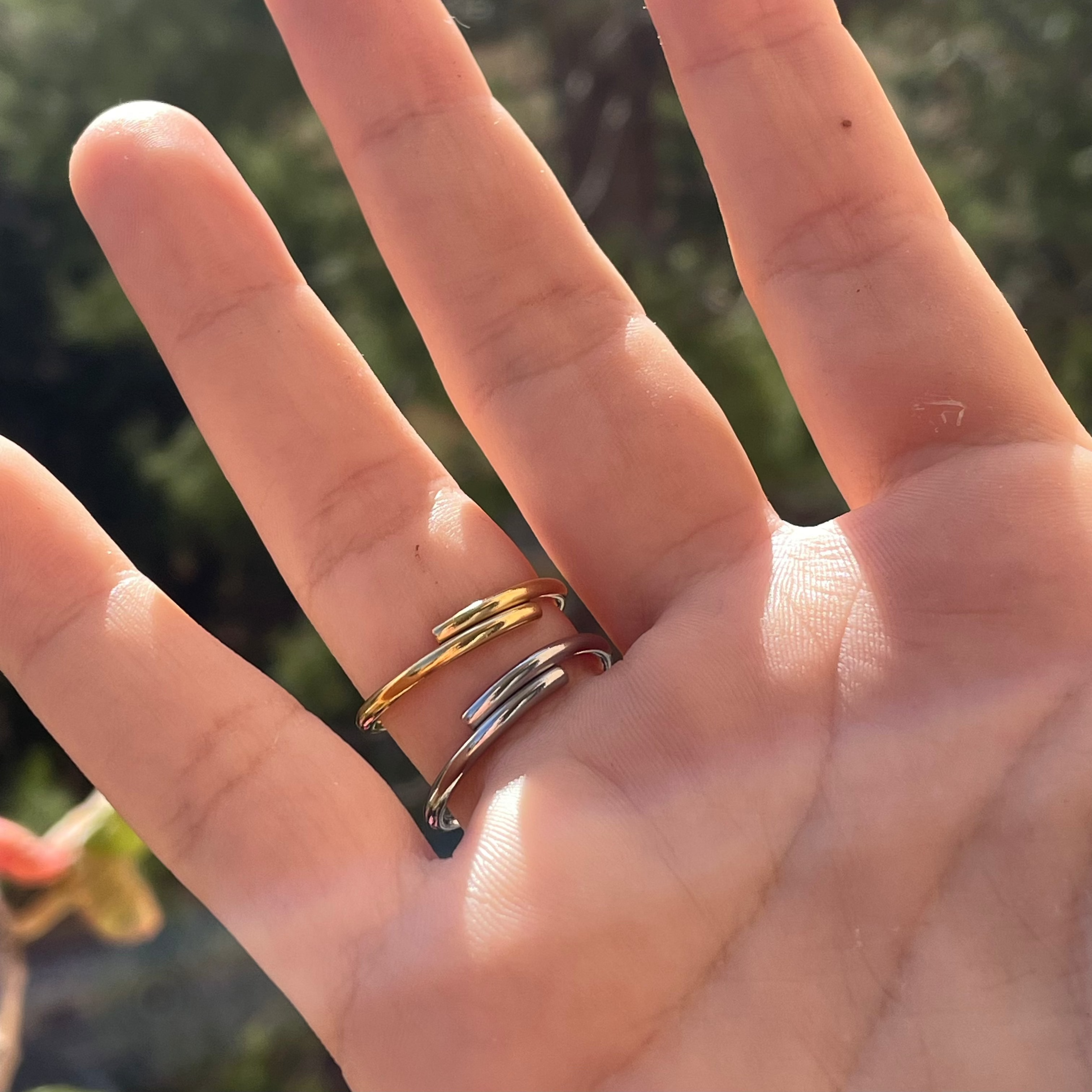 Anello nodo in 2 colori