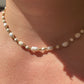 Collana con perle di fiume in 3 colori