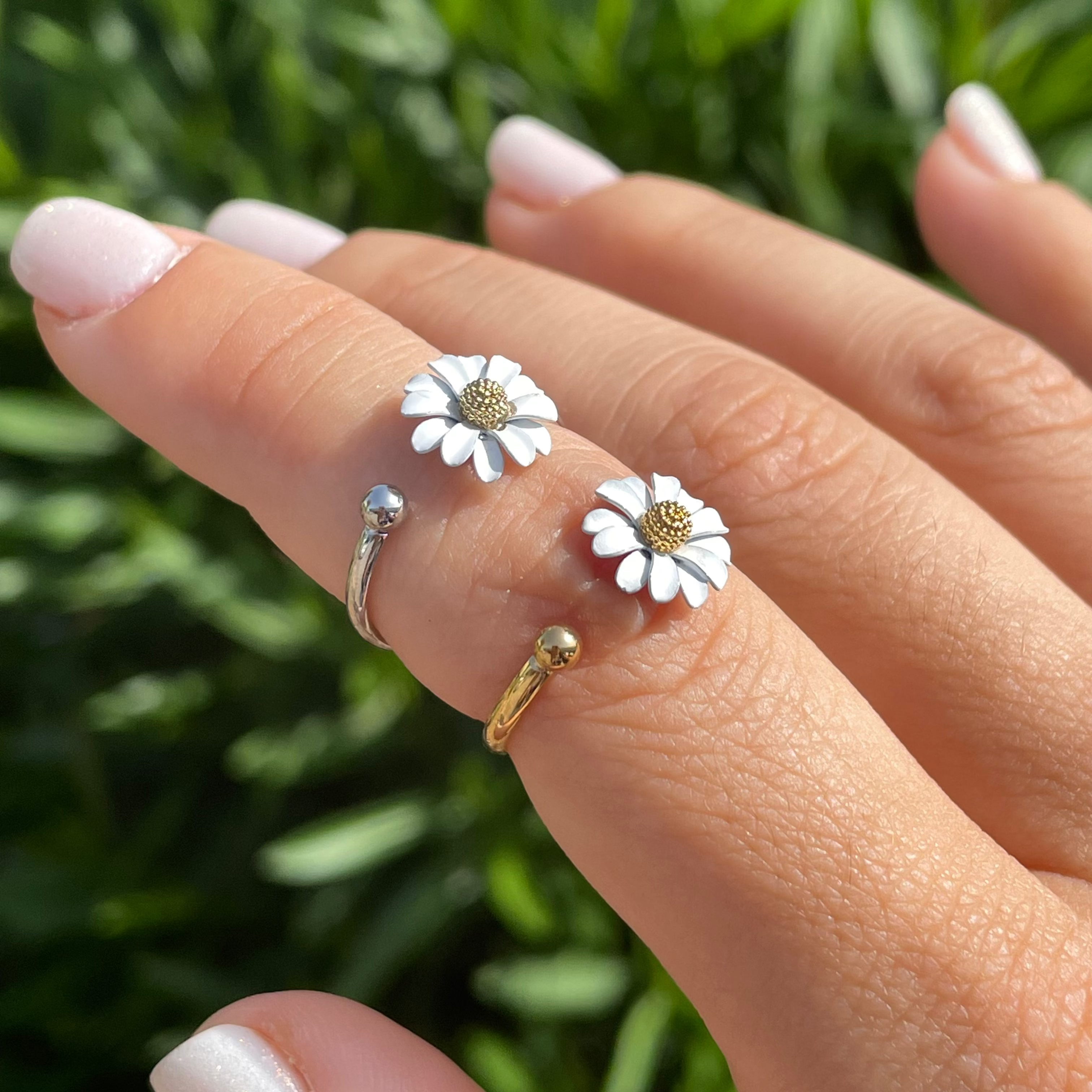 Anello margherita in 2 colori