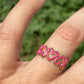 Anello cuori smaltato in 3 colori