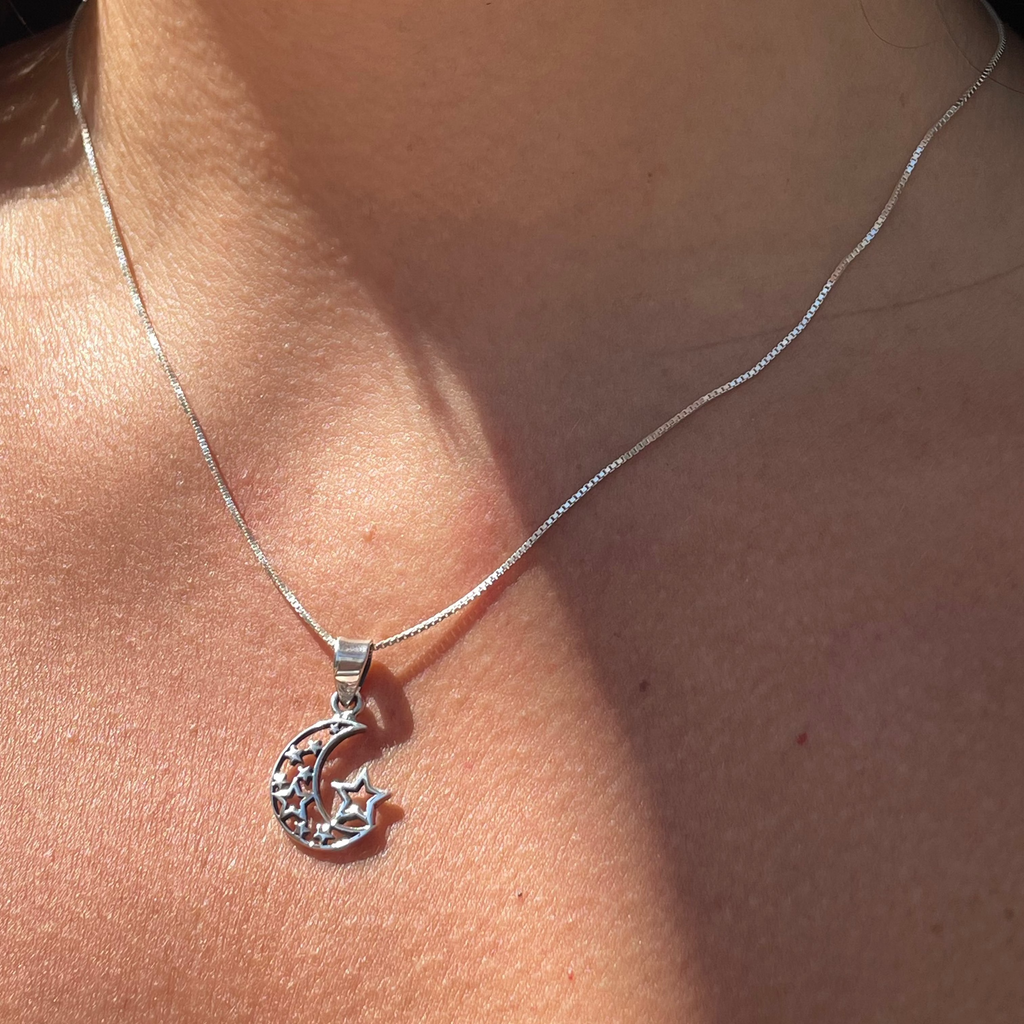 Collana con luna e stella