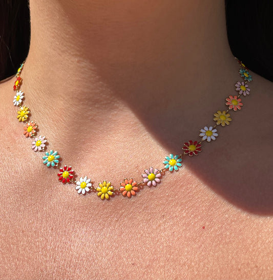 Collana margherite in 3 colori