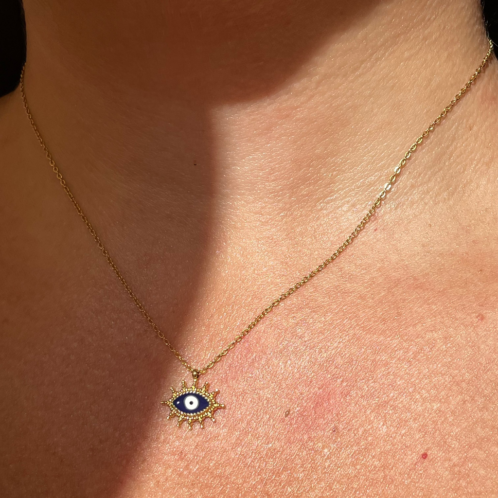 Collana con sole e occhio di Allah in 3 colori