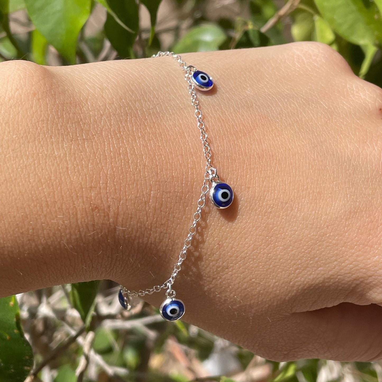 Bracciale con occhio di Allah pendenti
