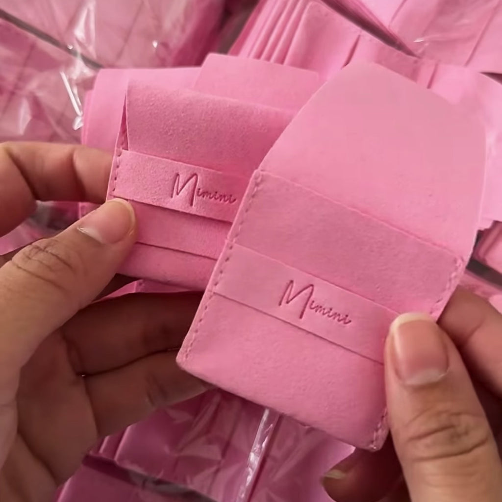 Astuccio Pink Suede con logo