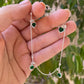 Cavigliera con cuori pendenti in 3 colori