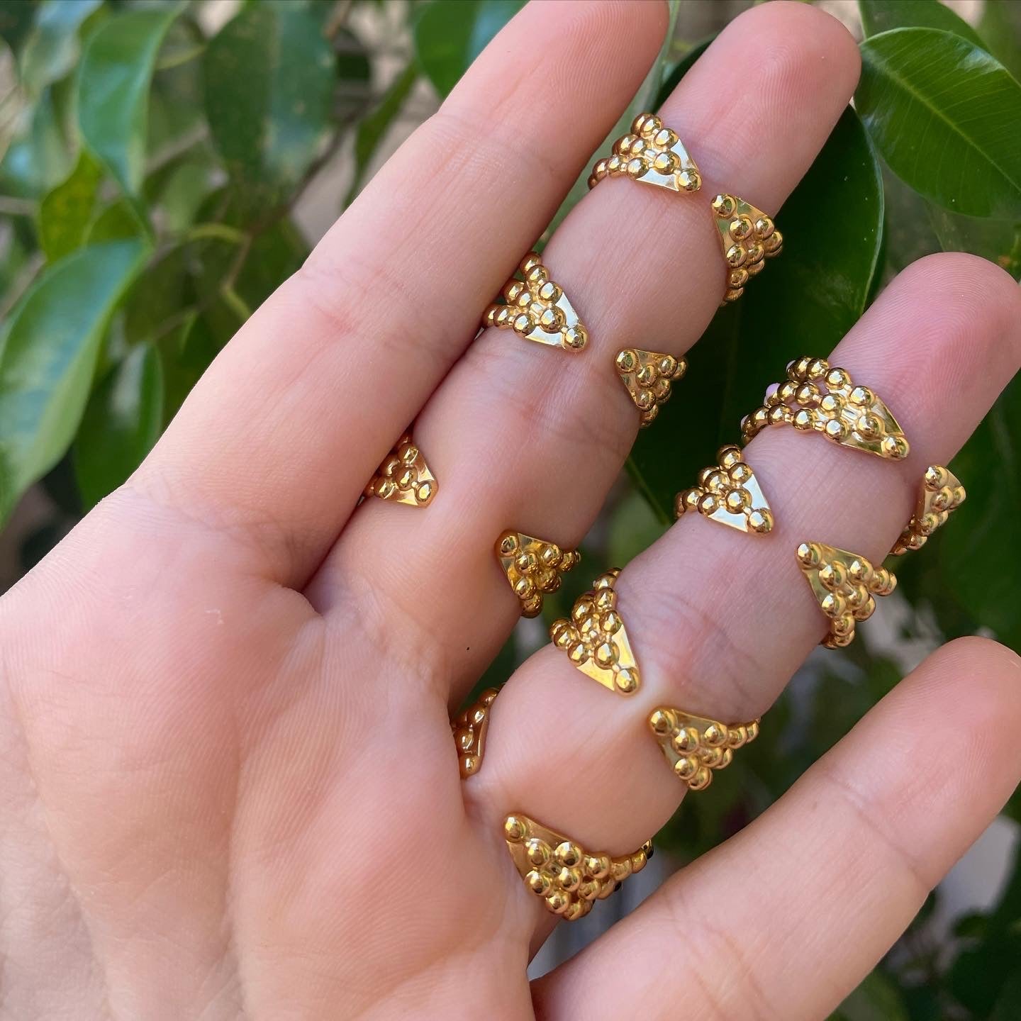 Anello a tre fasce in 7 colori