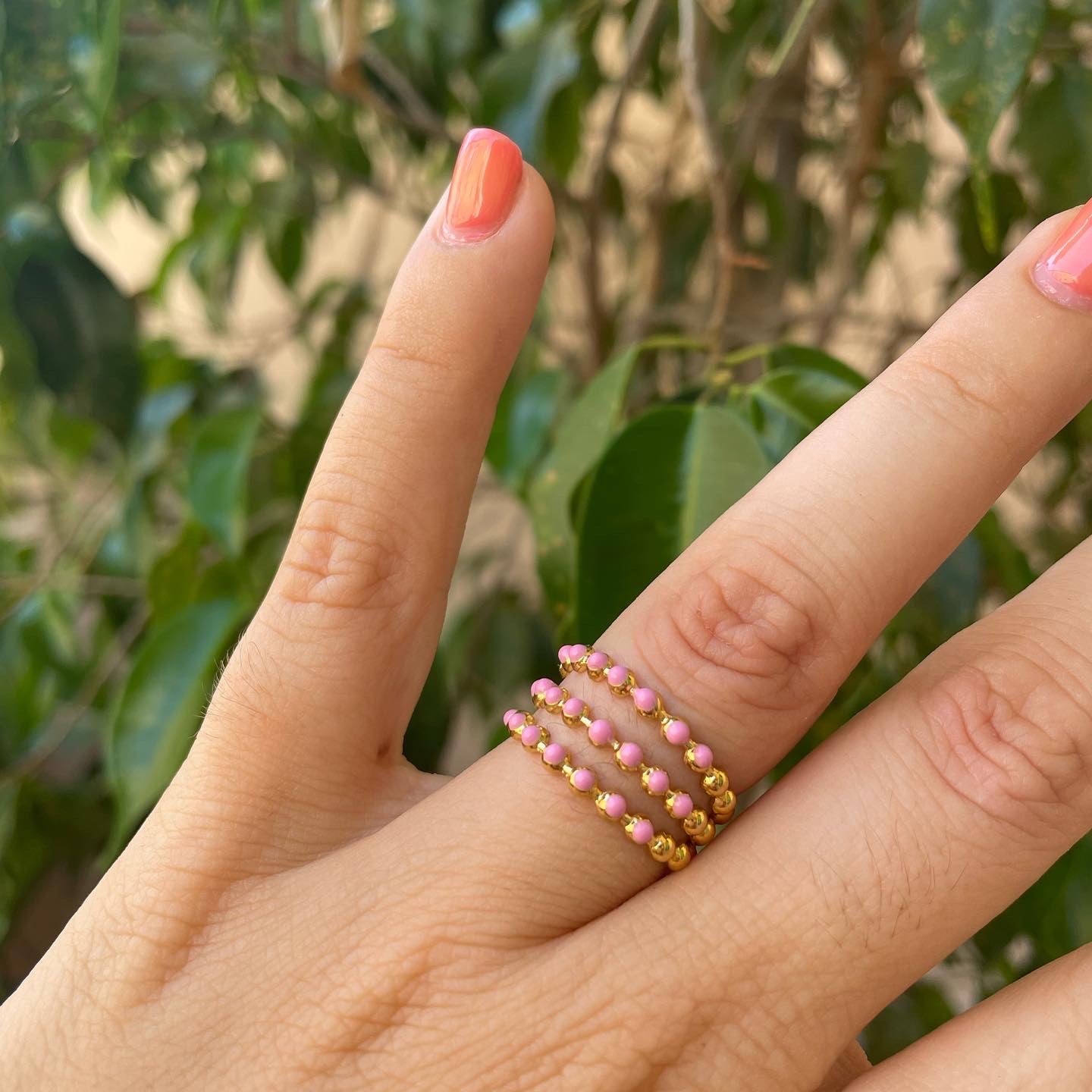 Anello a tre fasce in 7 colori