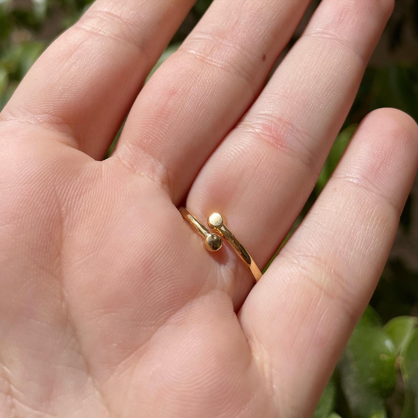 Anello con stellina in 2 colori