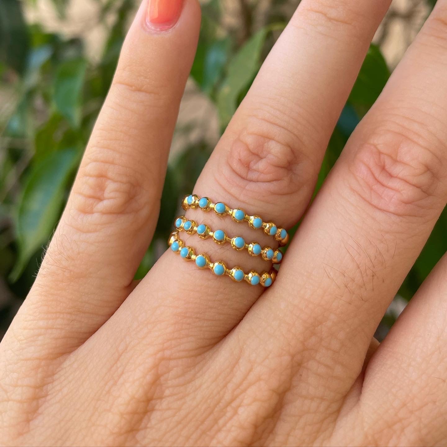 Anello a tre fasce in 7 colori