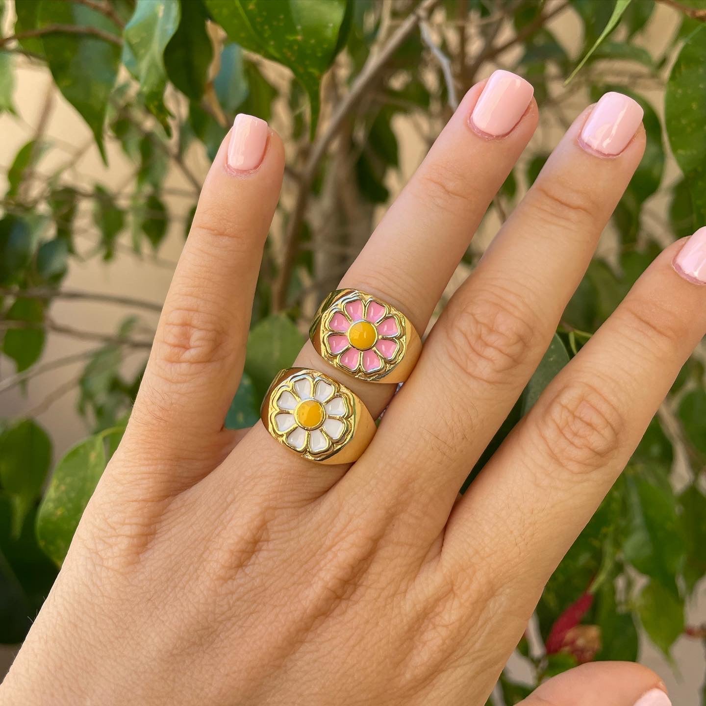 Anello margherita in 2 colori
