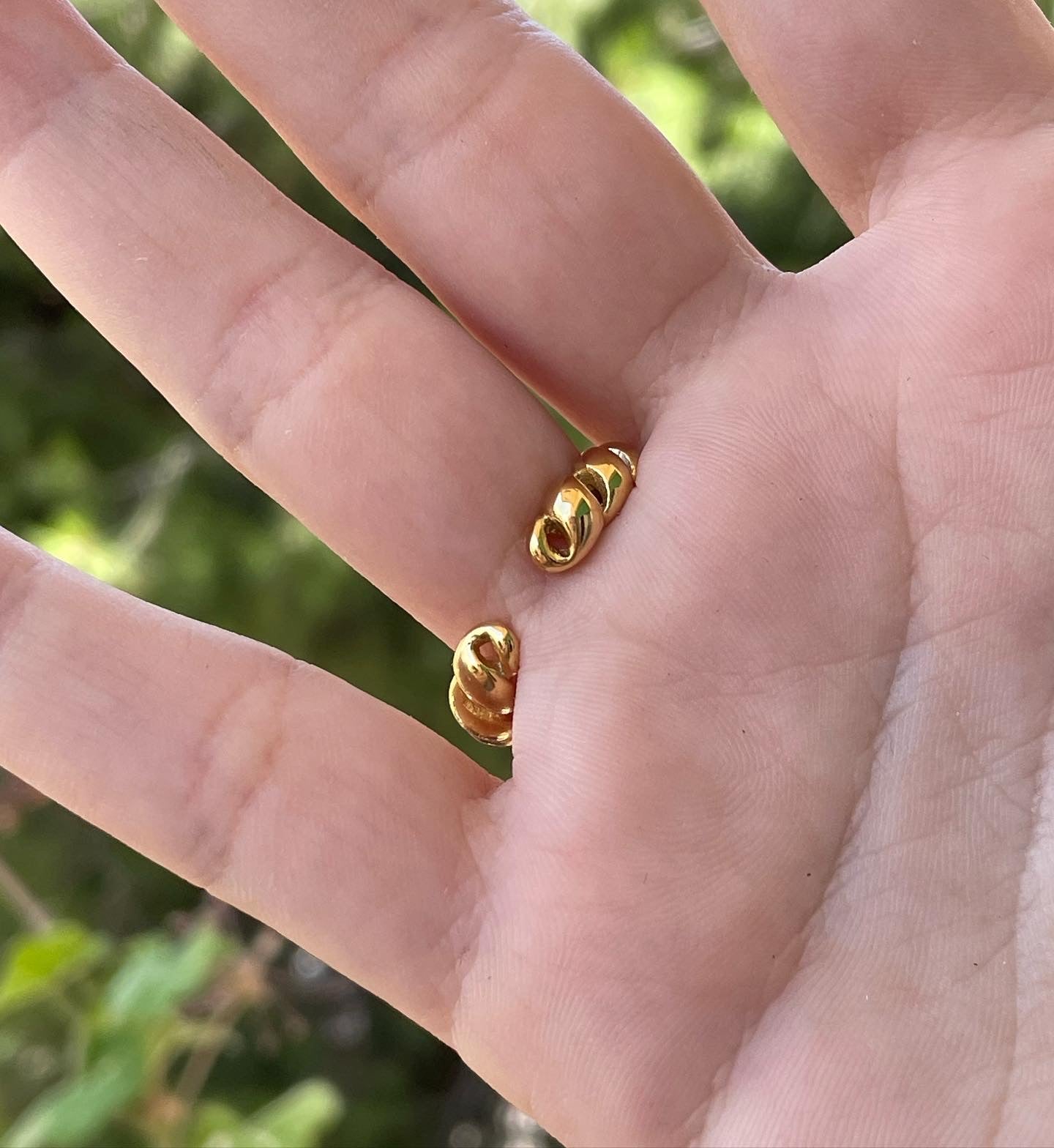 Anello bombato in 2 colori