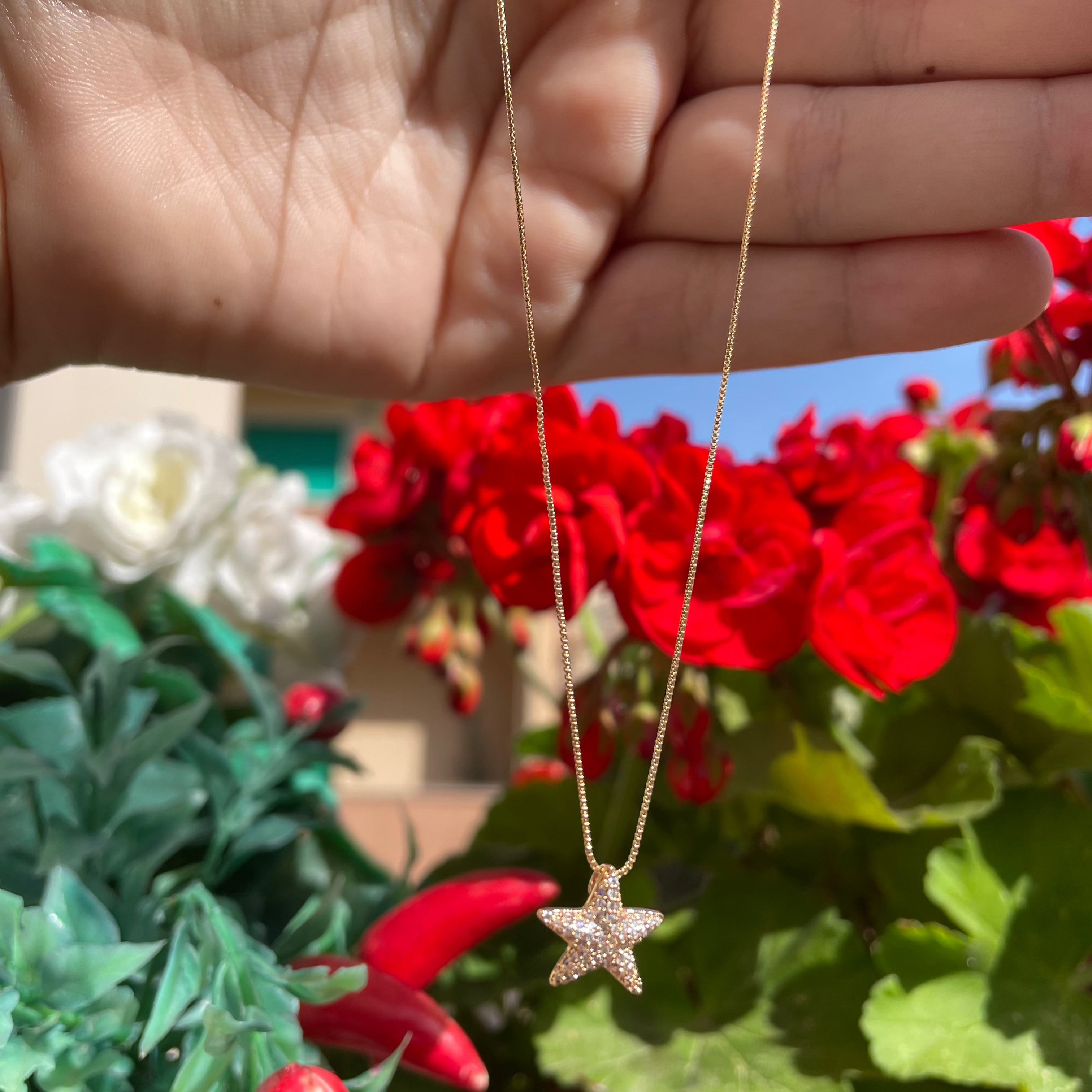 Collana con stella marina in 2 colori