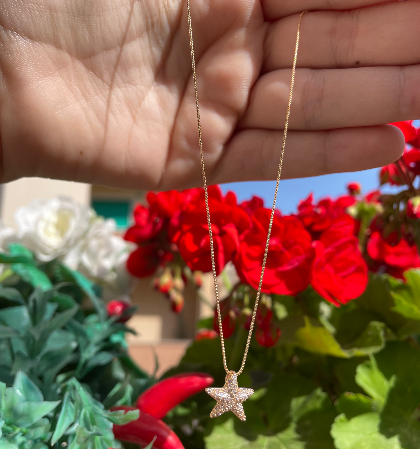 Collana con stella marina in 2 colori