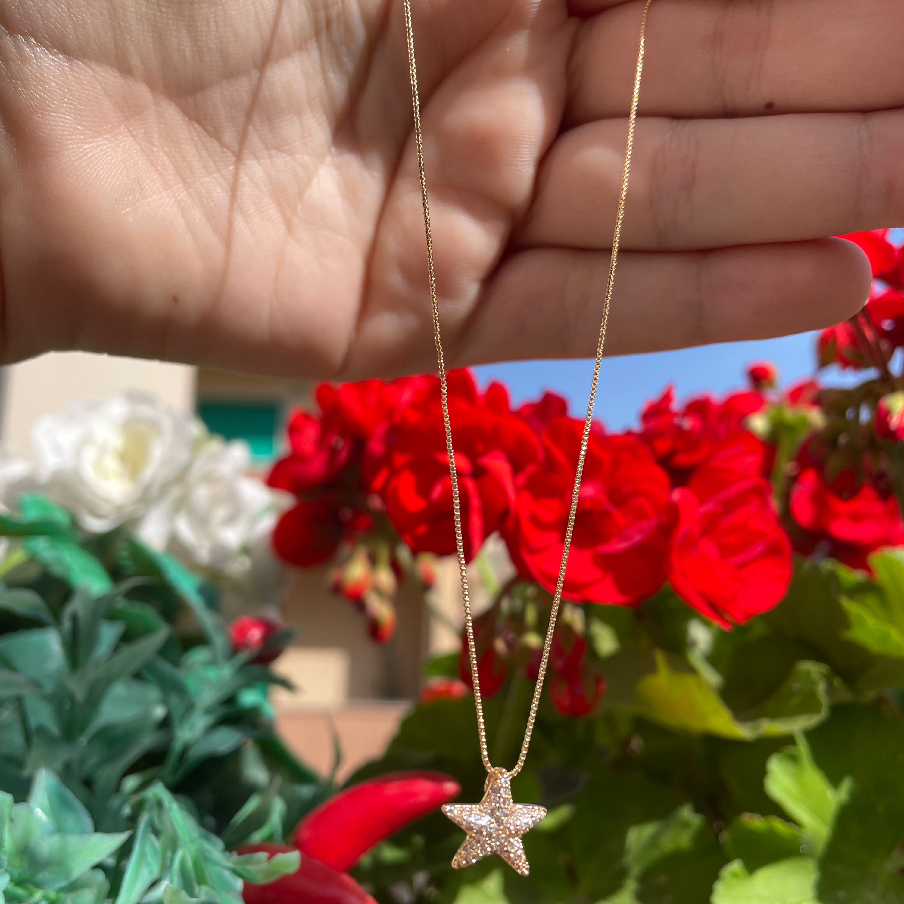 Collana con stella marina in 2 colori