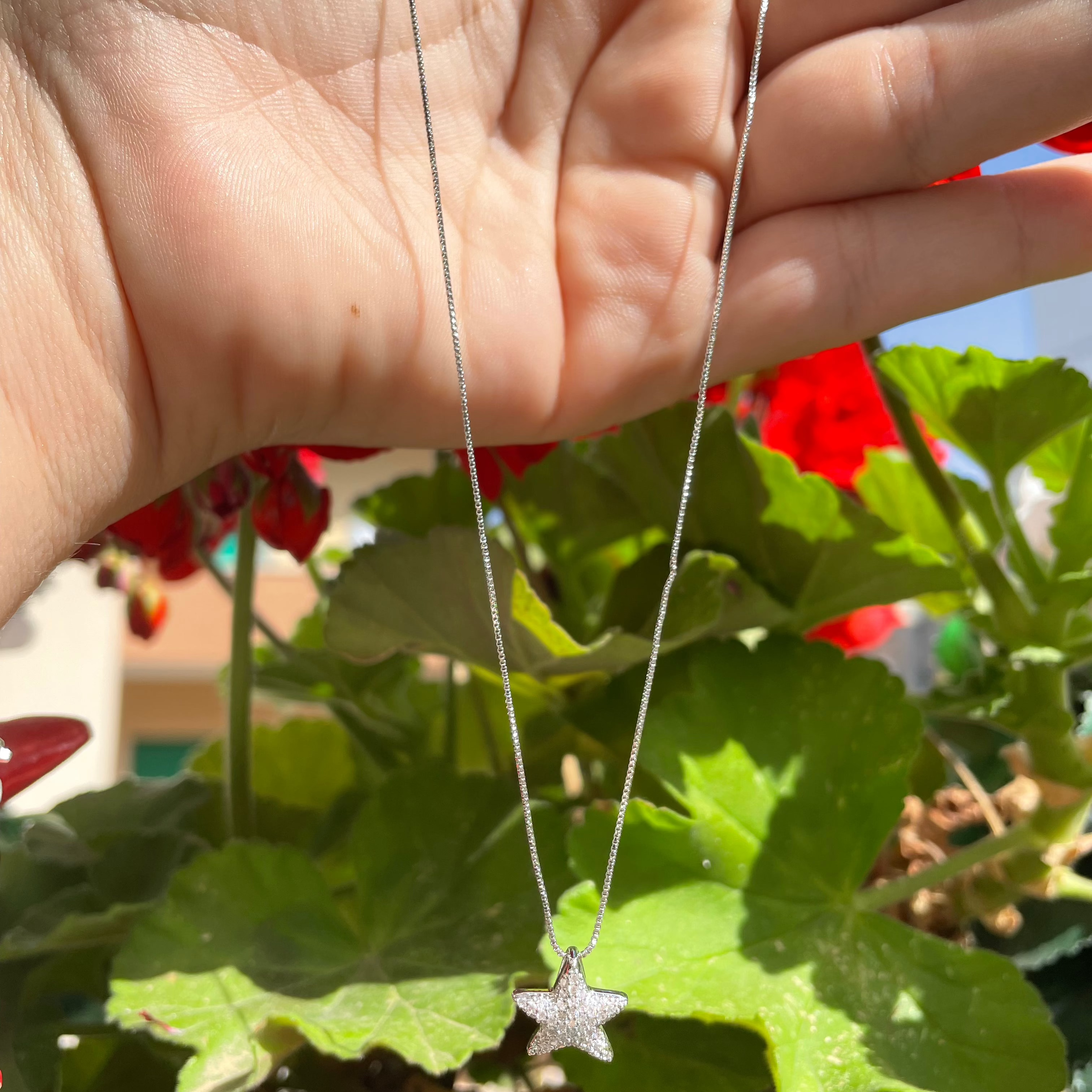 Collana con stella marina in 2 colori