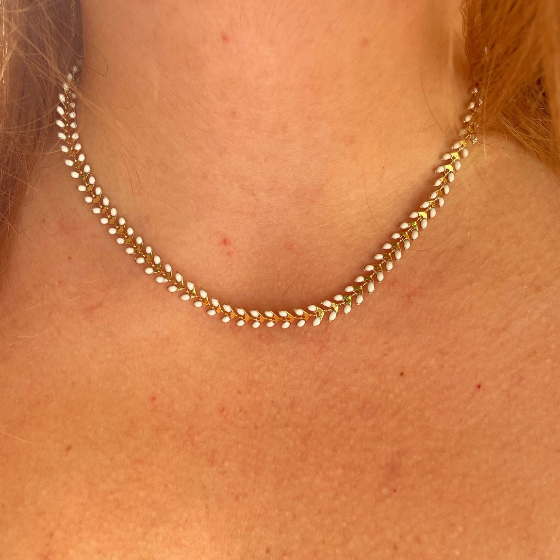 Collana foglia in 3 colori