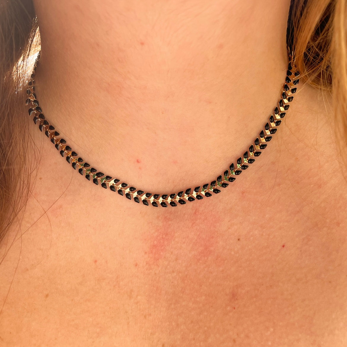 Collana foglia in 3 colori