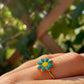 Anello con fiore in 12 colori