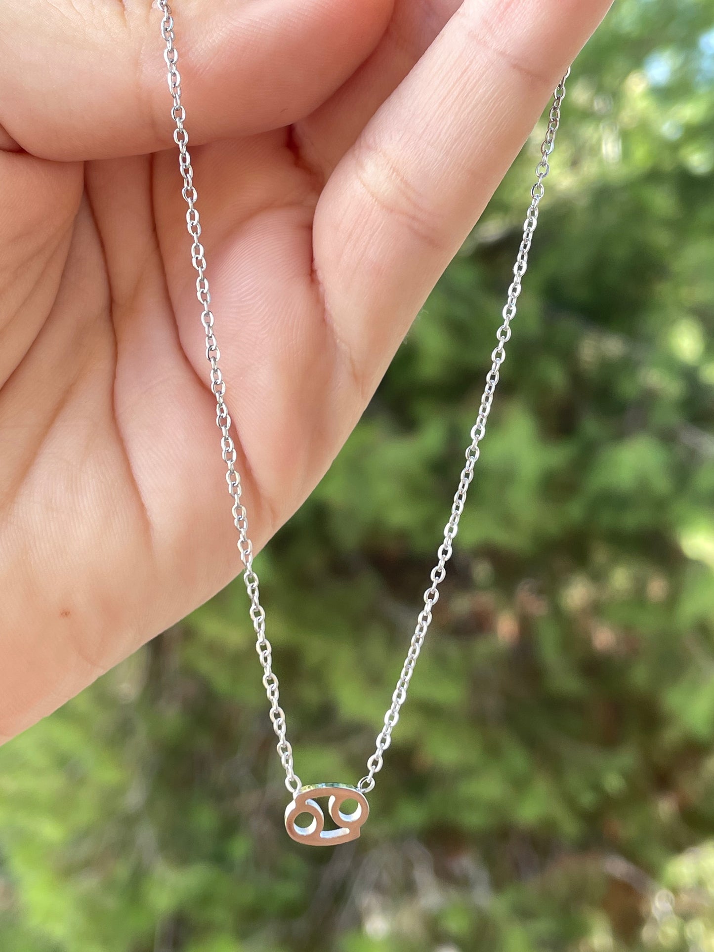 Collana con segno zodiacale in 2 colori