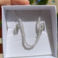 Set collana con piccole perle + cerchietti con perle