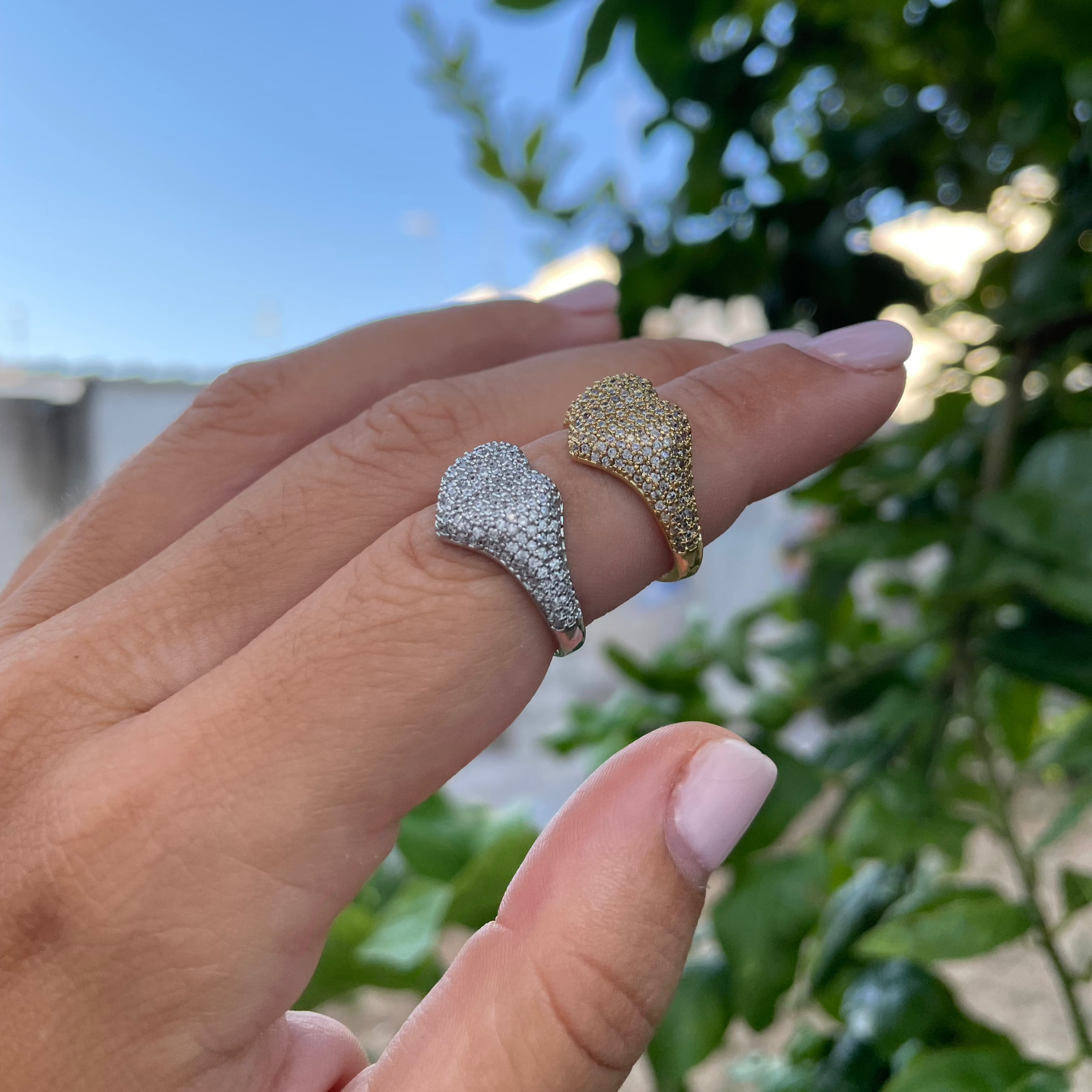 Anello cuore chevalier in 2 colori