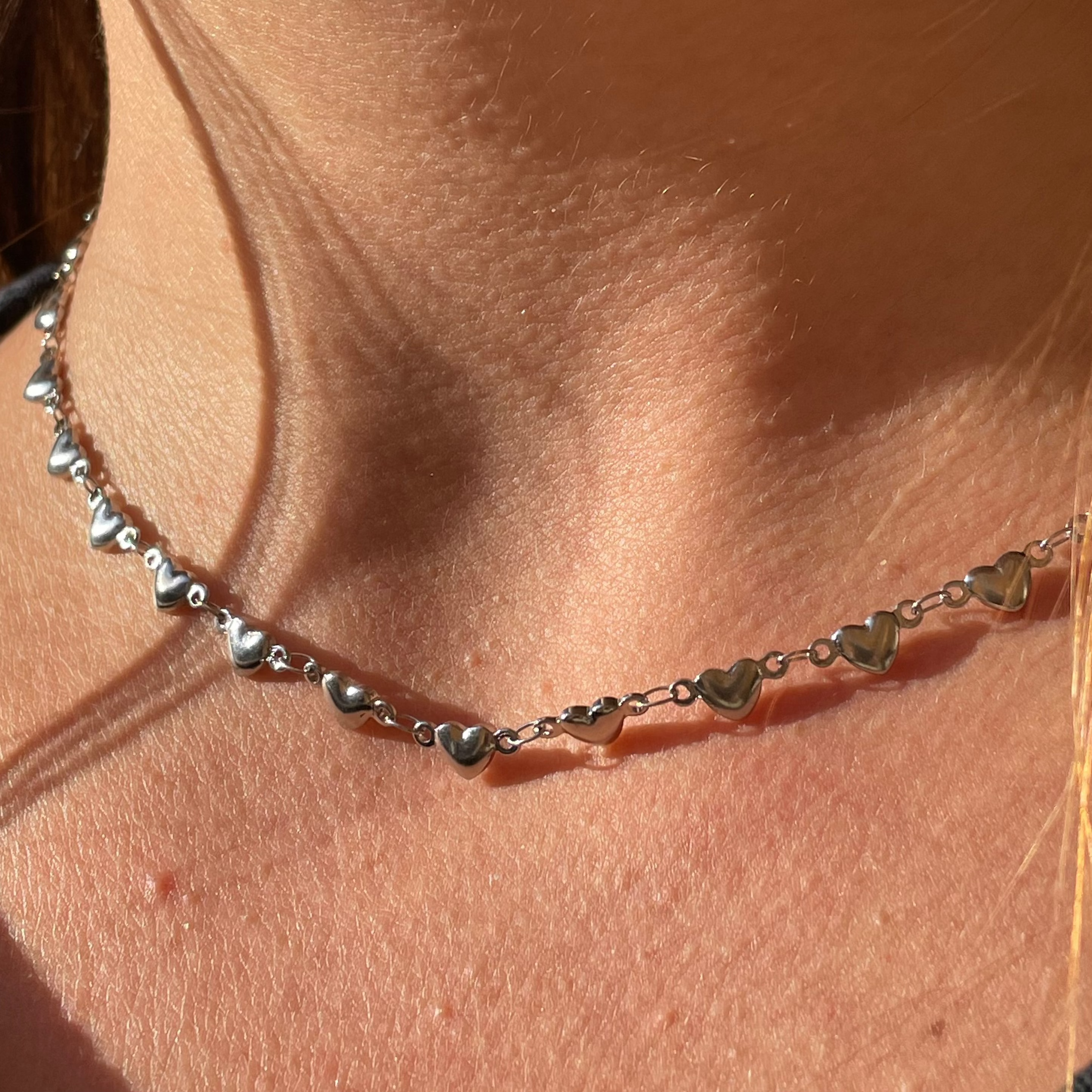 Collana cuori in 2 colori