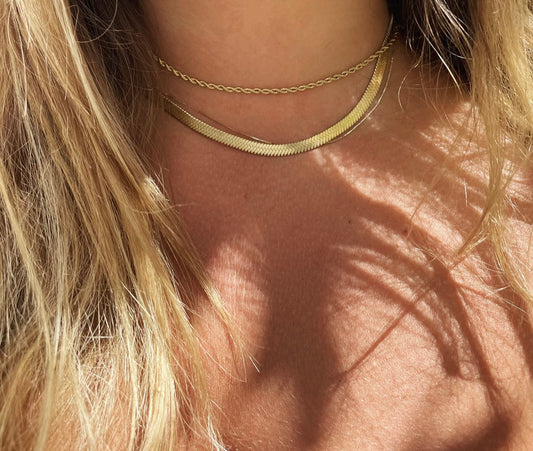 Set collana snake e collana intrecciata