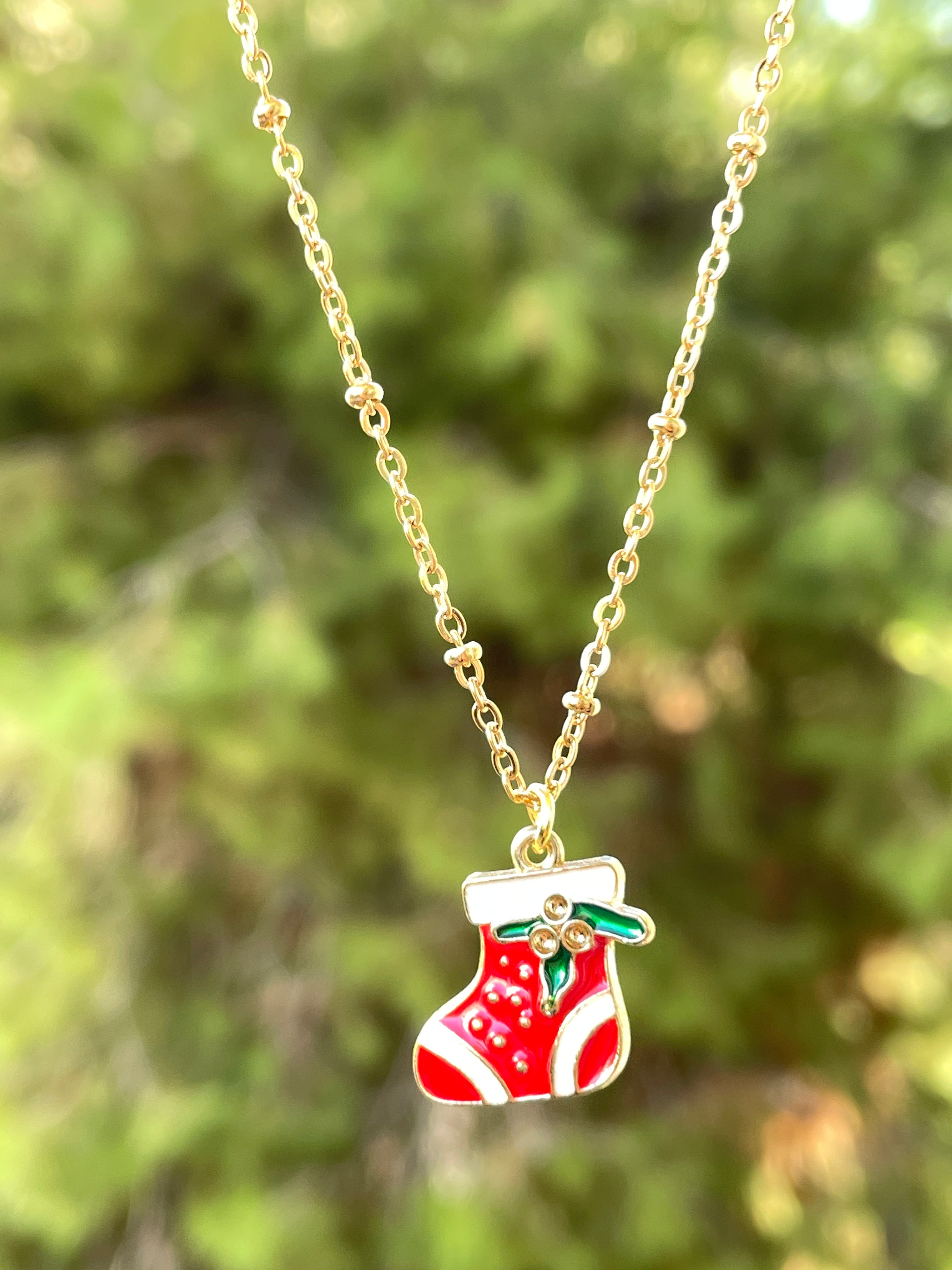 Collana con calza natalizia