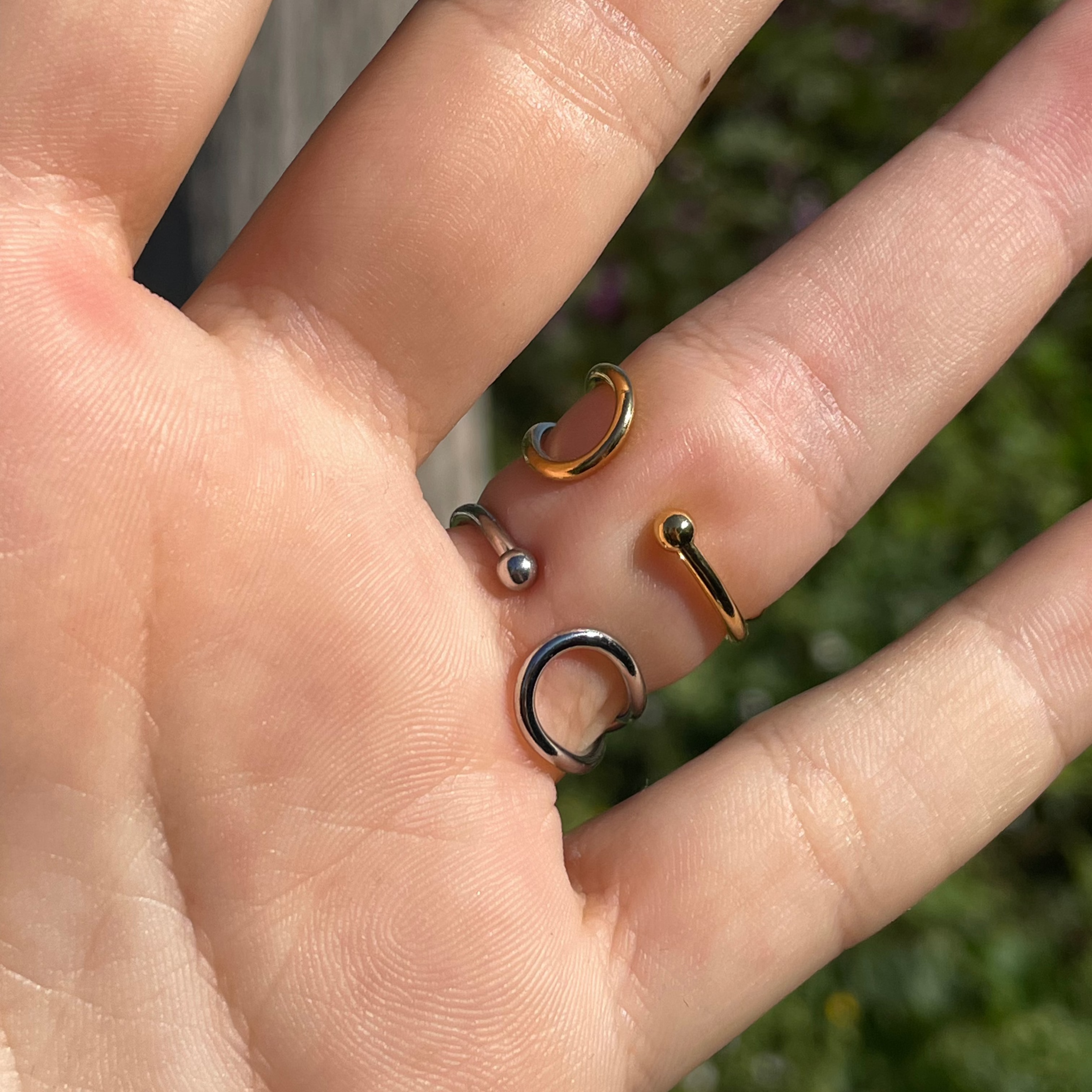 Anello nodo aperto in 2 colori