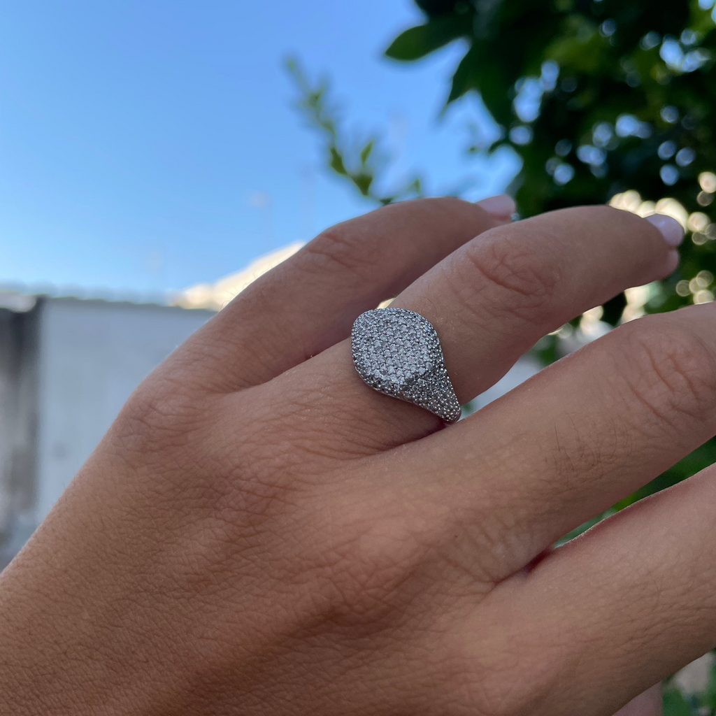 Anello tondo chevalier in 2 colori
