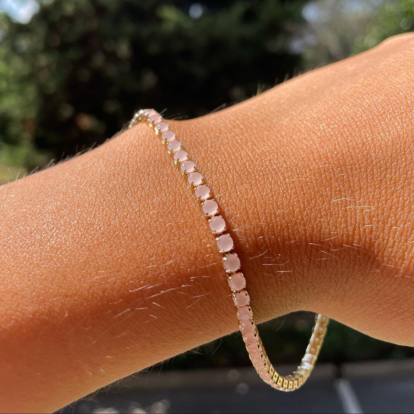 Bracciale tennis con cristallini in 5 colori