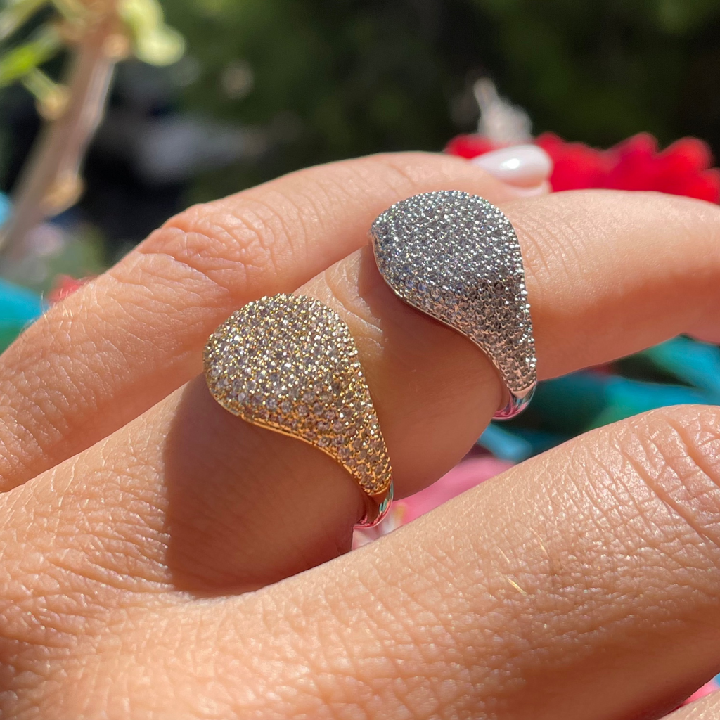 Anello tondo chevalier in 2 colori