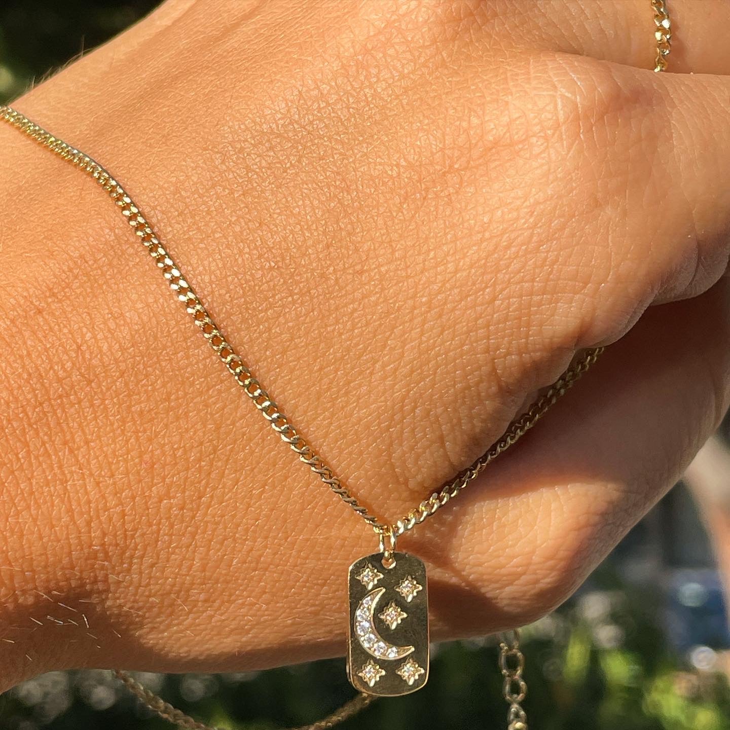 Collana dei desideri con luna e stelle