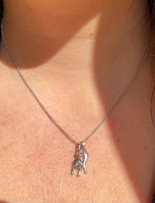 Collana con corna e corno in 2 colori